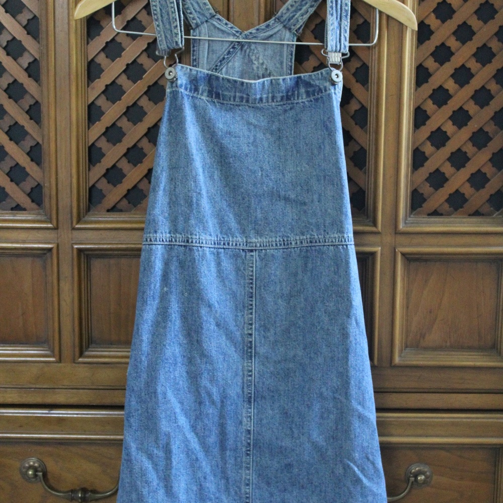 Denim overall dress